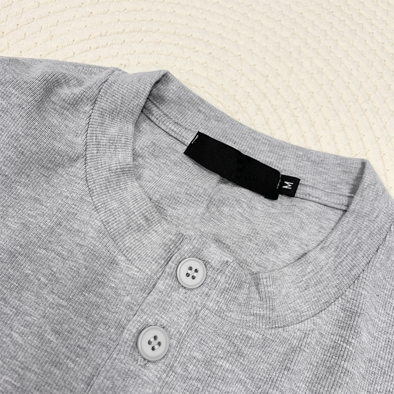 Men's Henley Neck Long Sleeve Shirt, Smooth and Soft Cotton Blend Tee, Casual & Layering Essential