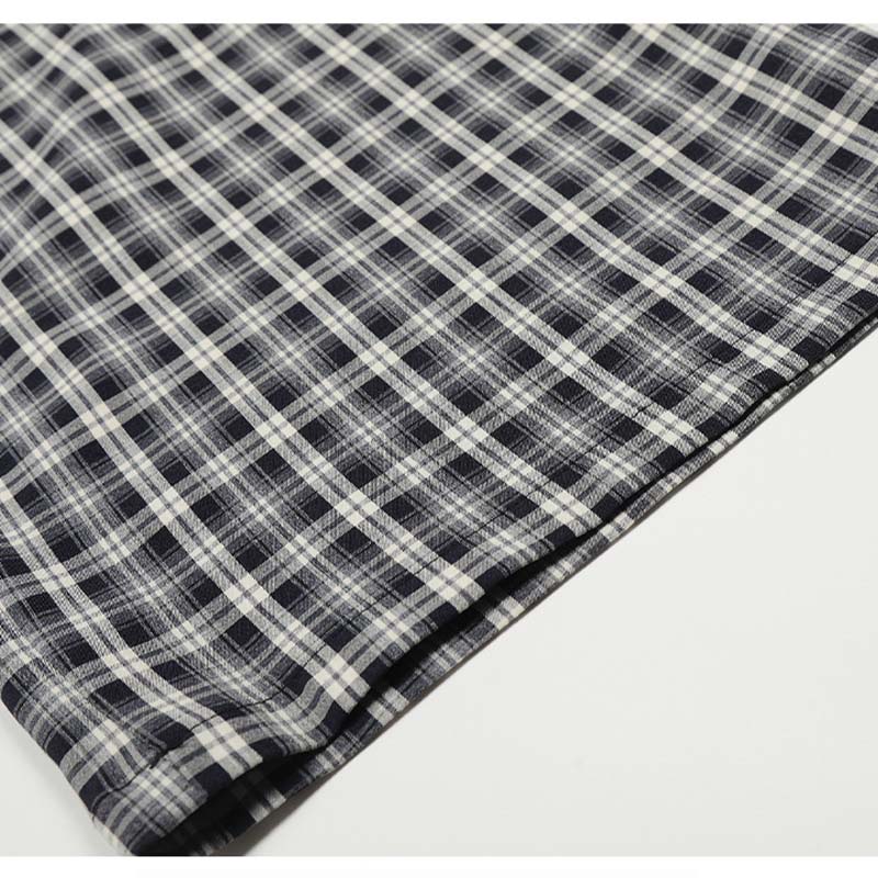 Unisex Pleated Checkered Wide-Leg Pants – Minimalist Retro Loose Trousers, Gender-Neutral Design for Stylish Everyday Wear