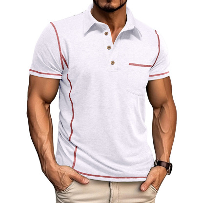 Vintage Comfortable Henley Shirt POLO Shirt New Lapel T-Shirt Casual Vintage Fashion