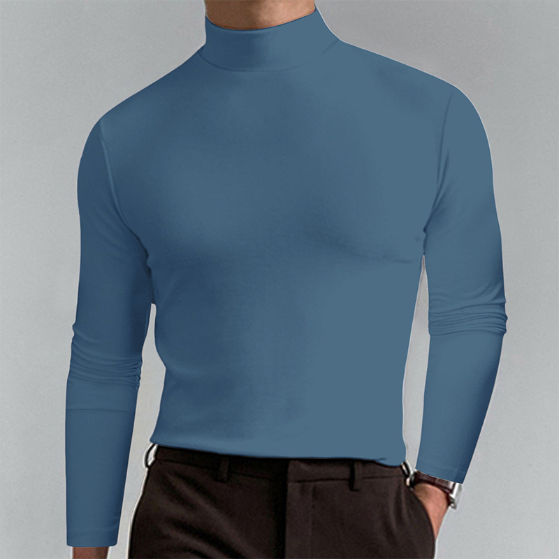 🔥 LAST DAY PROMOTION - 50%OFF 🔥Ultimate Comfort Thermal Men's High Neck T-Shirt, Stretch, Breathable, All-Season Layering Shirt for Business Casual, Slim Fit for Gym & Daily Wear