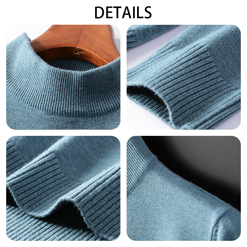 Men's Fall And Winter Performance Thermal Turtleneck Knit Sweater, Anti-Pilling Winter Pullover