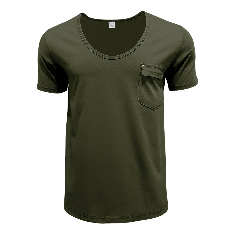 Performance V-Neck Utility Pocket Tee Men's Casual Shirt (Ready Streetwear Essential)