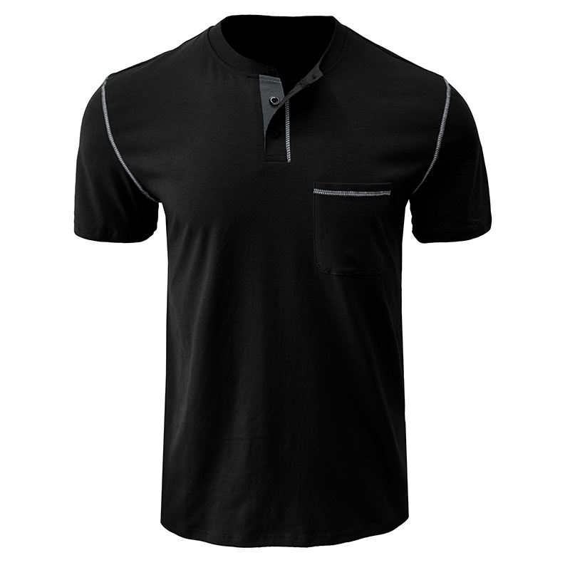 Men's Short Sleeve Classic Henley Is Versatile, Comfortable And Durable