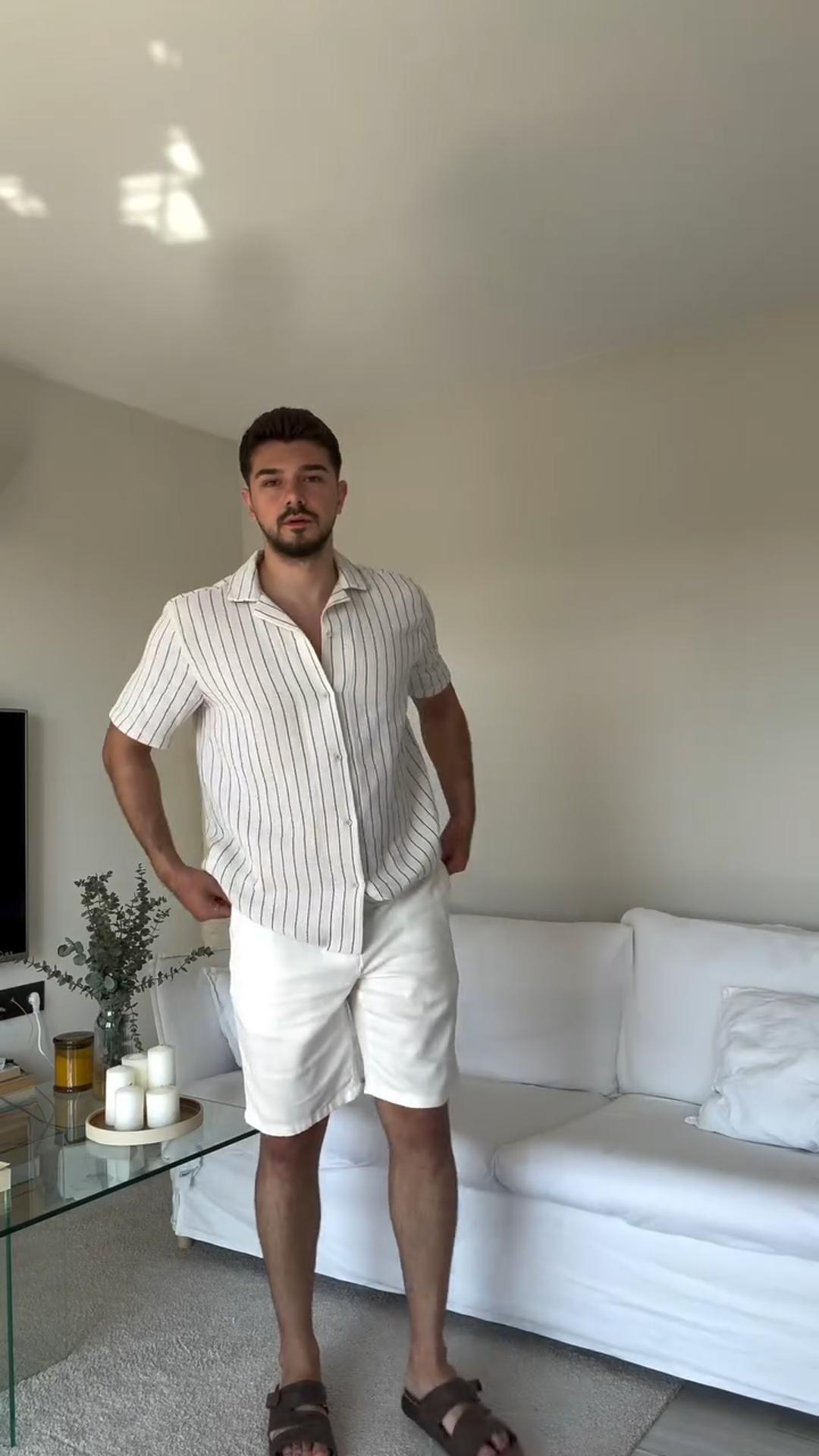 Retro Striped Summer Thin Loose Short-Sleeved Casual Versatile Short-Sleeved Shirt