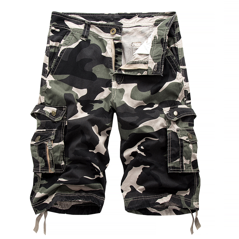 Men's Outdoor Camouflage Cargo Shorts,Beach Casual Shorts With Pockets