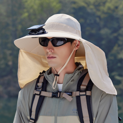 【24-Hour Shipping Out】Solar Powered Cooling Fan Hat For Men