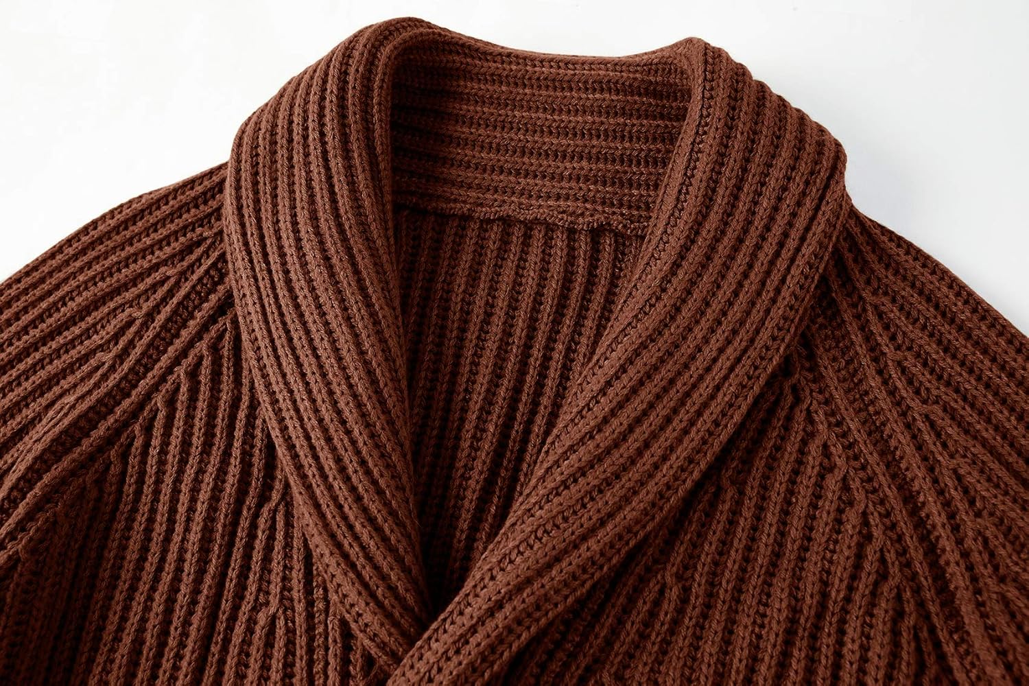 Mens Shawl Collar Cardigan Sweaters Button Down Open Front Knitwear