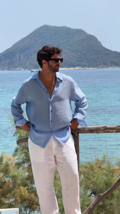 Men's Summer Linen Cotton Pants Lightweight & Flowing Wide-Leg Casual Trousers, Perfect for Hot Weather, Versatile & Comfortable