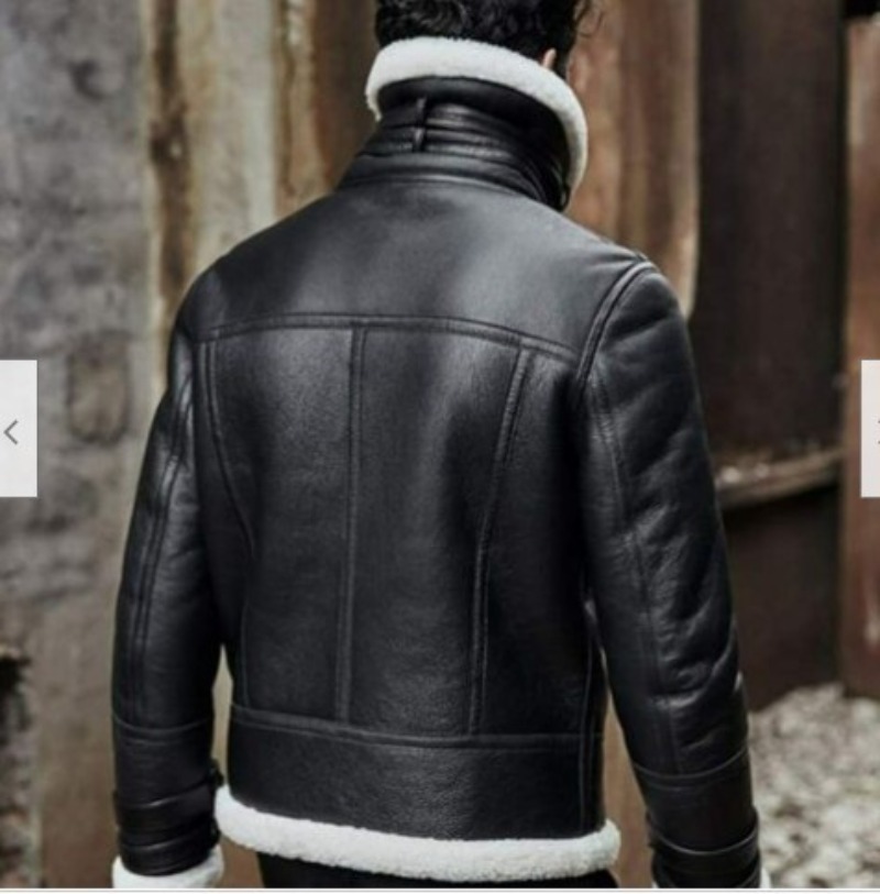 Leather plush one-piece leather buckle zipper digging bag locomotive jacket