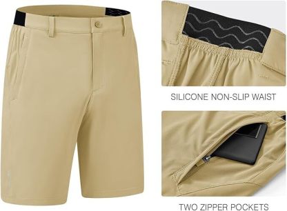 Men's Golf Work Shorts Stretch Waistband Dry Fit