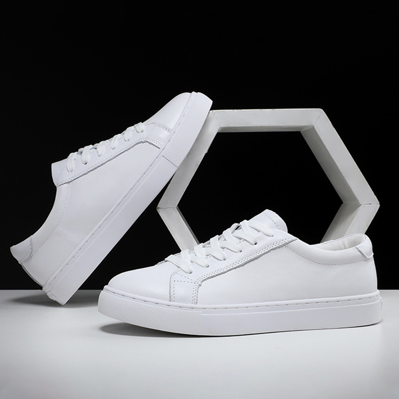 Men's Cowhide Leather Sneakers, Everyday Casual Shoes, Comfort for Walking, Versatile Low Top Casual Business Casual Shoes