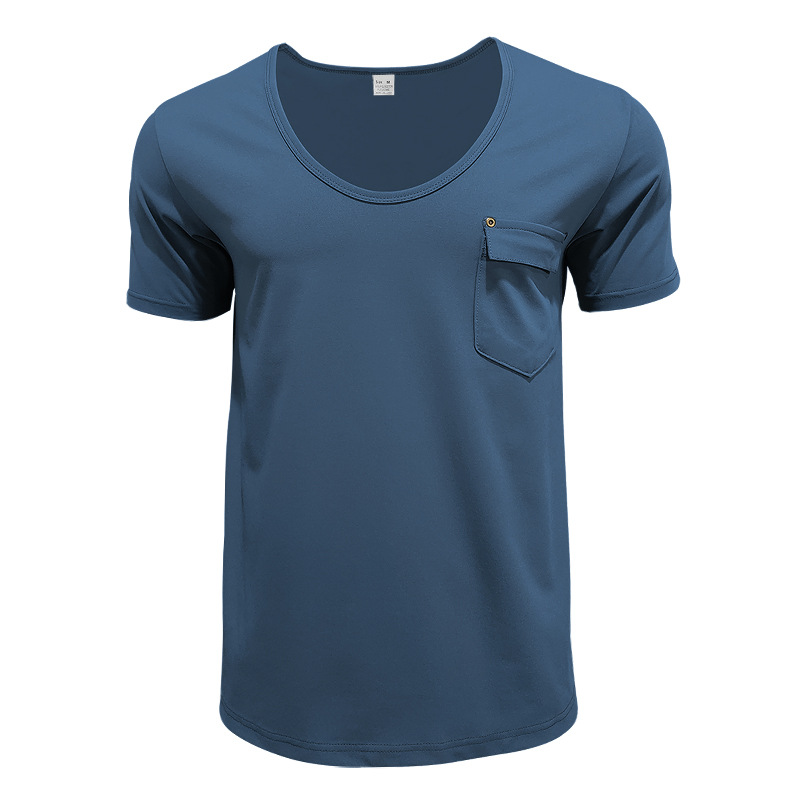 Performance V-Neck Utility Pocket Tee Men's Casual Shirt (Ready Streetwear Essential)