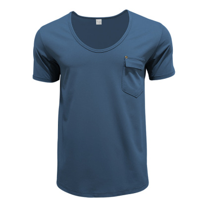 Performance V-Neck Utility Pocket Tee Men's Casual Shirt (Ready Streetwear Essential)
