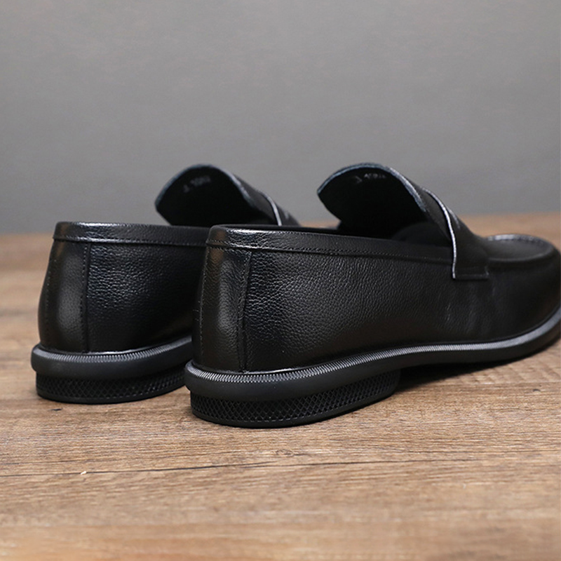 Men's Cowhide Leather Comfort Loafers, Soft Sole Breathable Slip-On Loafers, Driving Shoes, Business Casual Slip-On Dress Shoes