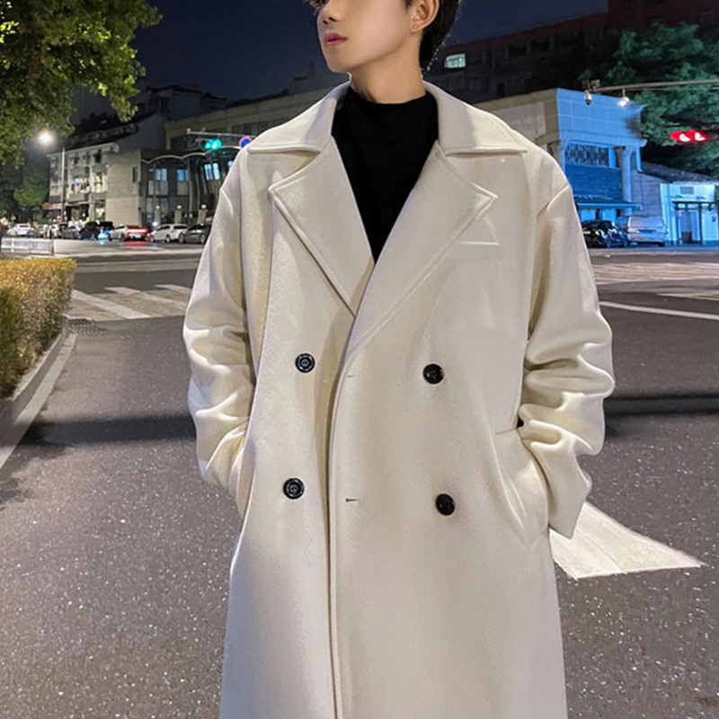 Men's Heavyweight Winter Trench Overcoat, Winter Dress Overcoat, Elegant Winter Long Coat