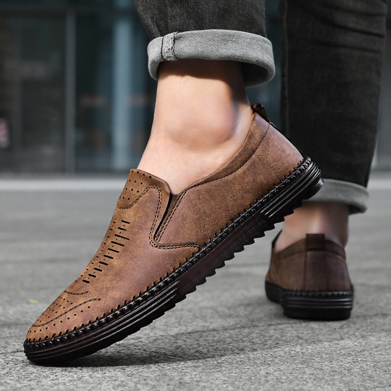 Men's Breathable Casual Derby Shoes, Lightweight Comfort, For Office & Daily Wear