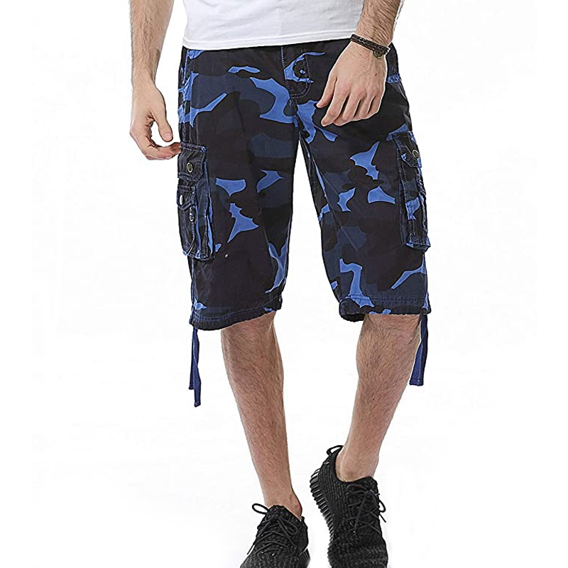 Men's Outdoor Camouflage Cargo Shorts,Beach Casual Shorts With Pockets