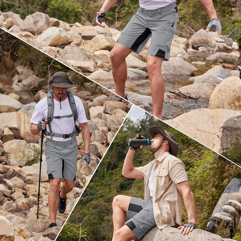 Men's Quick-Dry Workout Shorts With Reinforced Pockets, Breathable Gym Training Running Shorts For Men