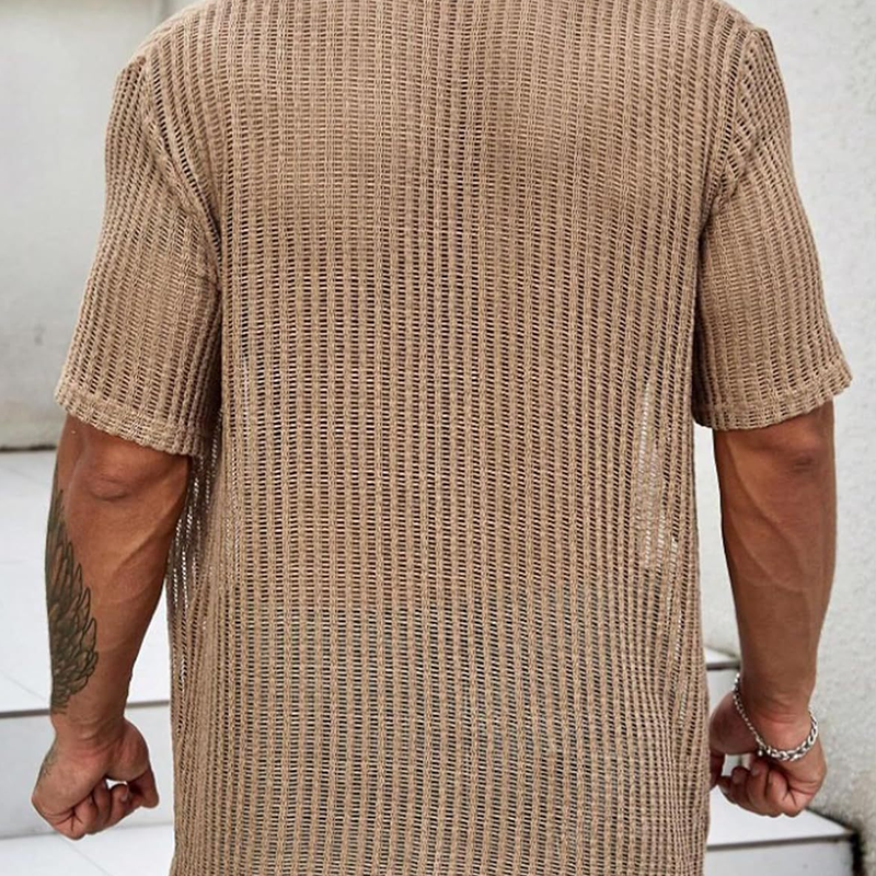 Men's Summer Cool Knitted Mesh Shirt