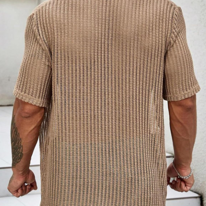 Men's Summer Cool Knitted Mesh Shirt