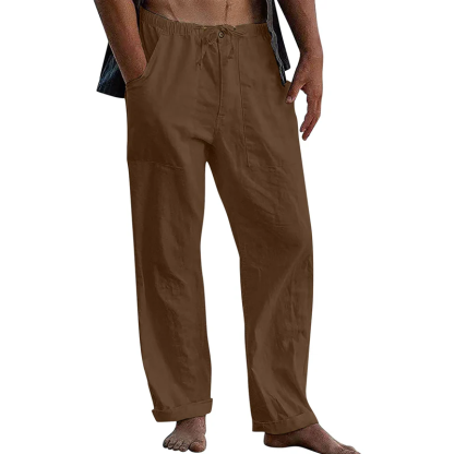 Men's Casual Solid Color Cotton Linen Pants