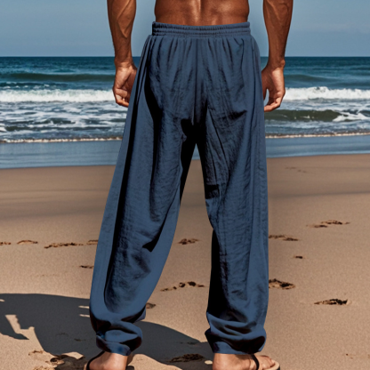 Men's Summer Cotton Linen Breathable Casual Pants