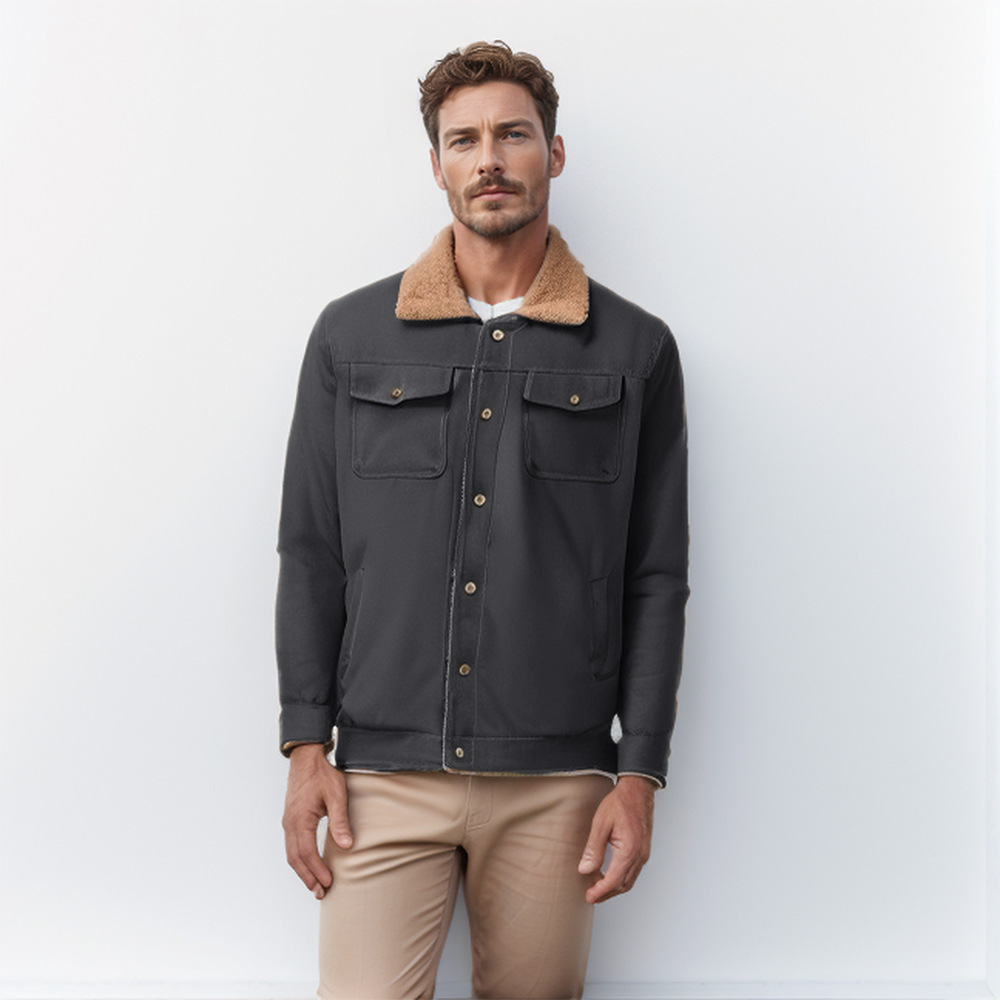 Men's Padded Cargo Casual Jacket
