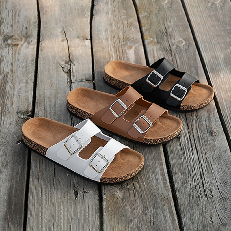 Men's Classic Cork Beach Slippers - Non-slip Comfort