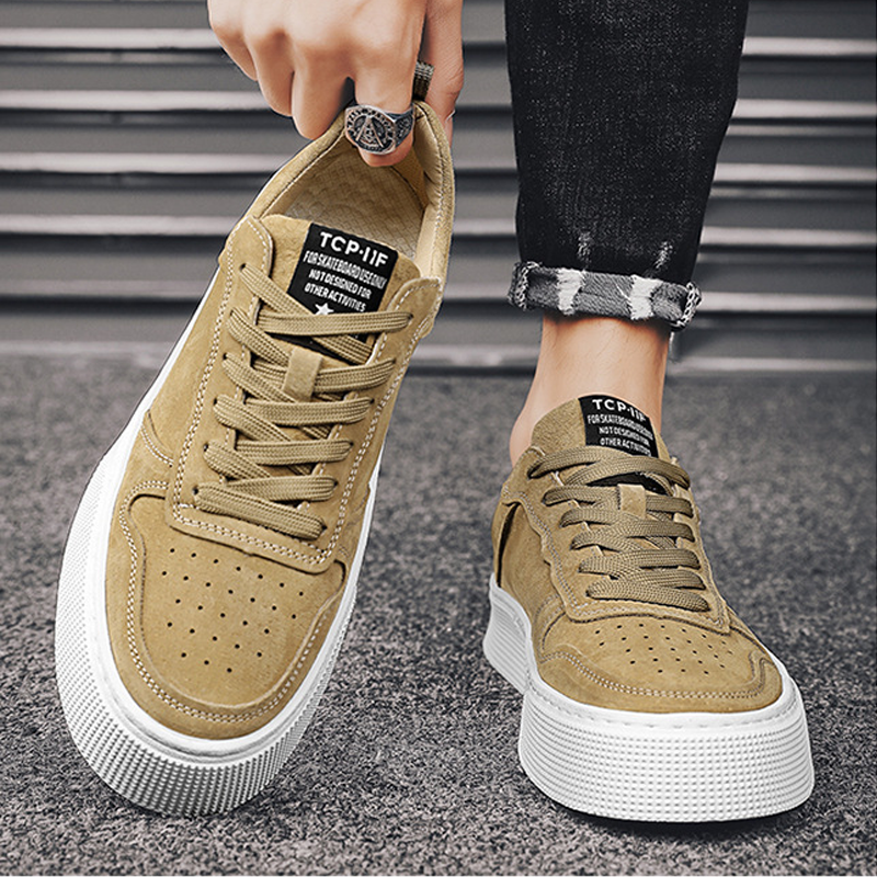 Classic Men's Casual Sneakers, Breathable Comfortable Walking Shoes, Non-Slip Thick Sole Lightweight Tennis Shoes for Gym Workout and Daily Wear