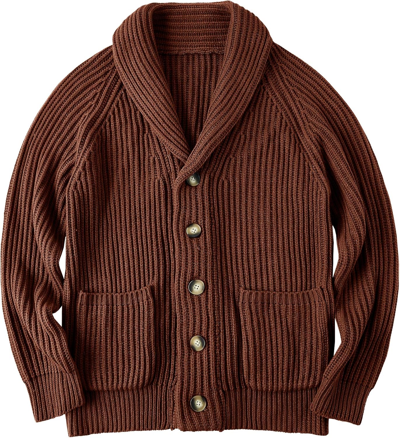 Mens Shawl Collar Cardigan Sweaters Button Down Open Front Knitwear