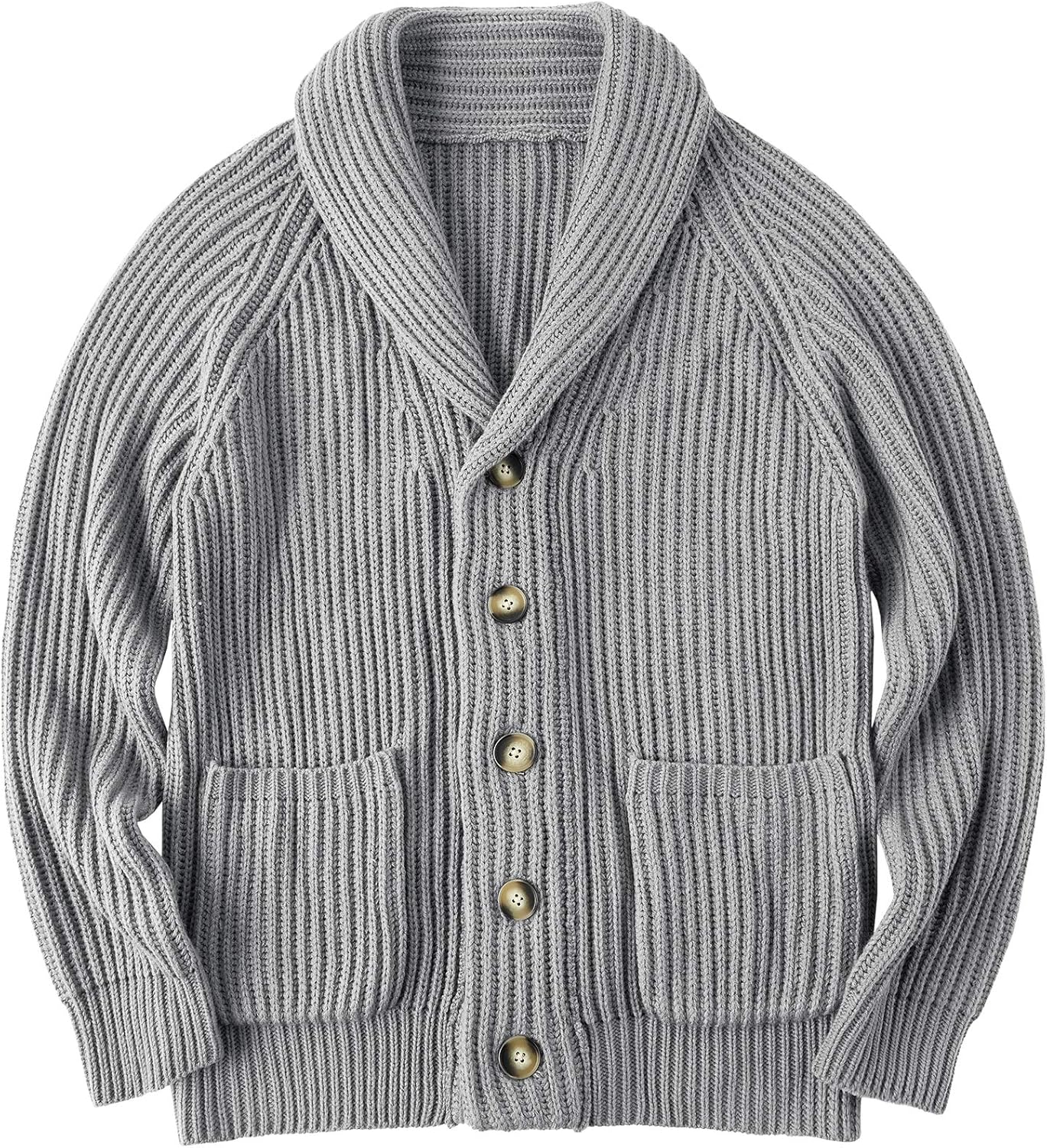 Mens Shawl Collar Cardigan Sweaters Button Down Open Front Knitwear