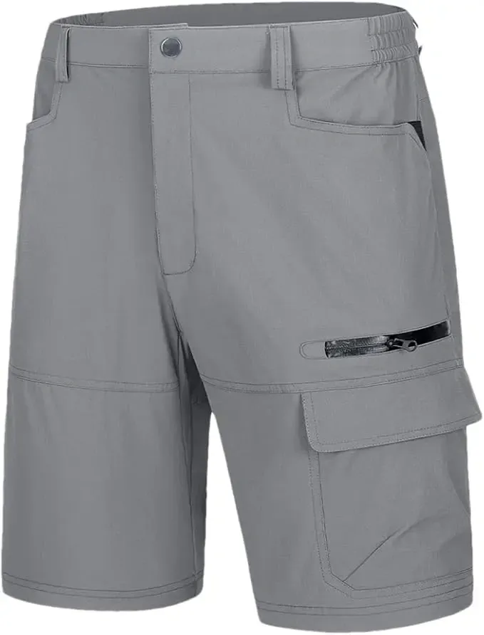 Men's Summer Lightweight Quick-Dry Work Shorts(Pockets on both the fro