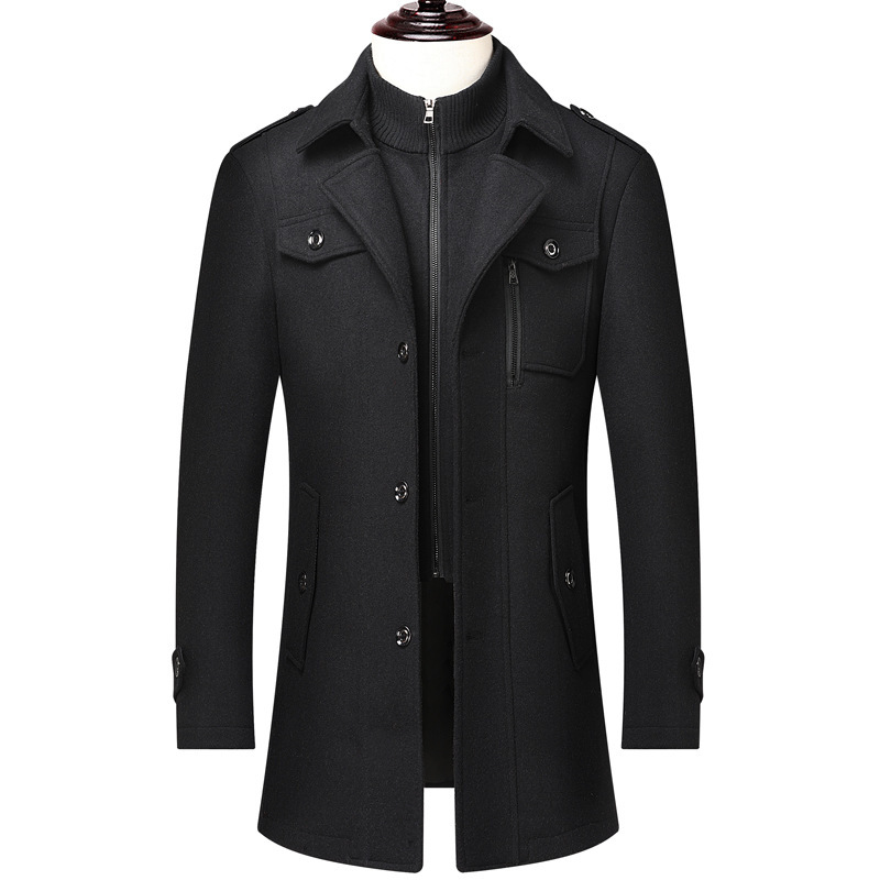 Autumn/Winter Men's Coat Fashion Double Collar Cold Resistant Men's Coat