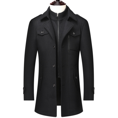 Autumn/Winter Men's Coat Fashion Double Collar Cold Resistant Men's Coat