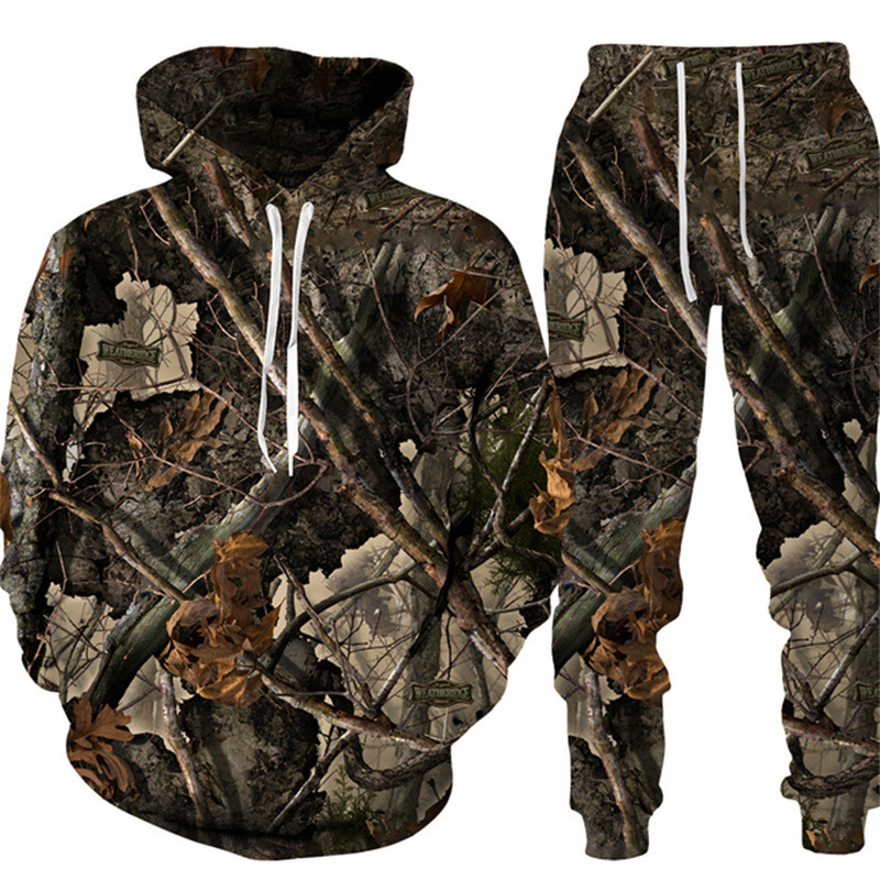 Fishing Camping Men's Camo Outfitter Hoodie