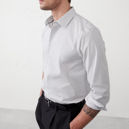 Men's Summer Striped Slim Fit Shirt