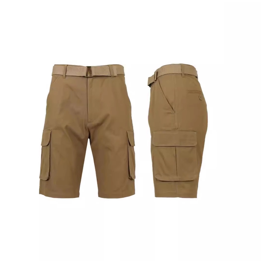 Men's Cotton Belted Cargo Shorts Vintage Distressed Lounge Hiking With Belt Sizes 28-50  NEW