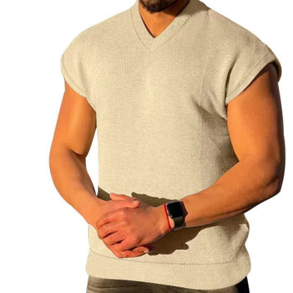 New Solid Color Vest Sports Fitness Trend Men's Wear