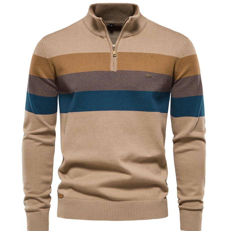 Men's Open Chest Stand Up Collar Men's Sweater Pullover Knitted Sweate