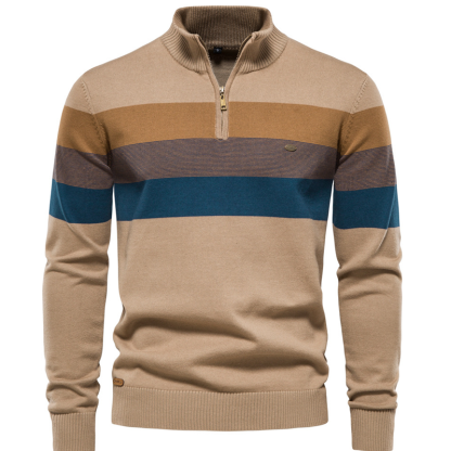 Men's Open Chest Stand Up Collar Men's Sweater Pullover Knitted Sweater 