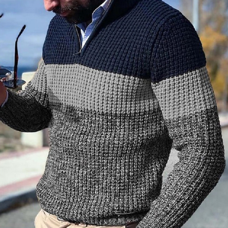 Sweater Men's Casual Knitted Pullover Loose Fit Long Sleeved Shirt