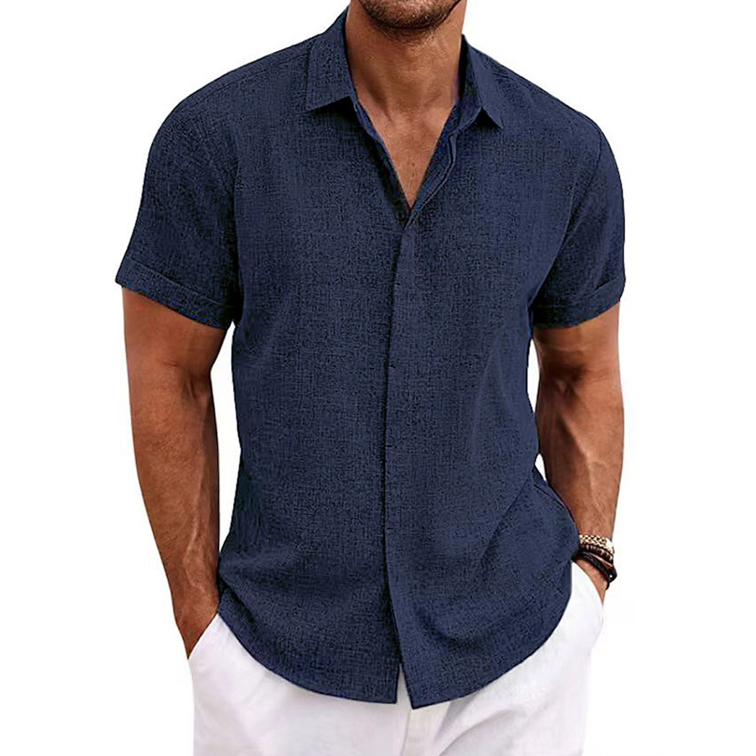 Men's Linen Shirt Short Sleeve Casual Shirt