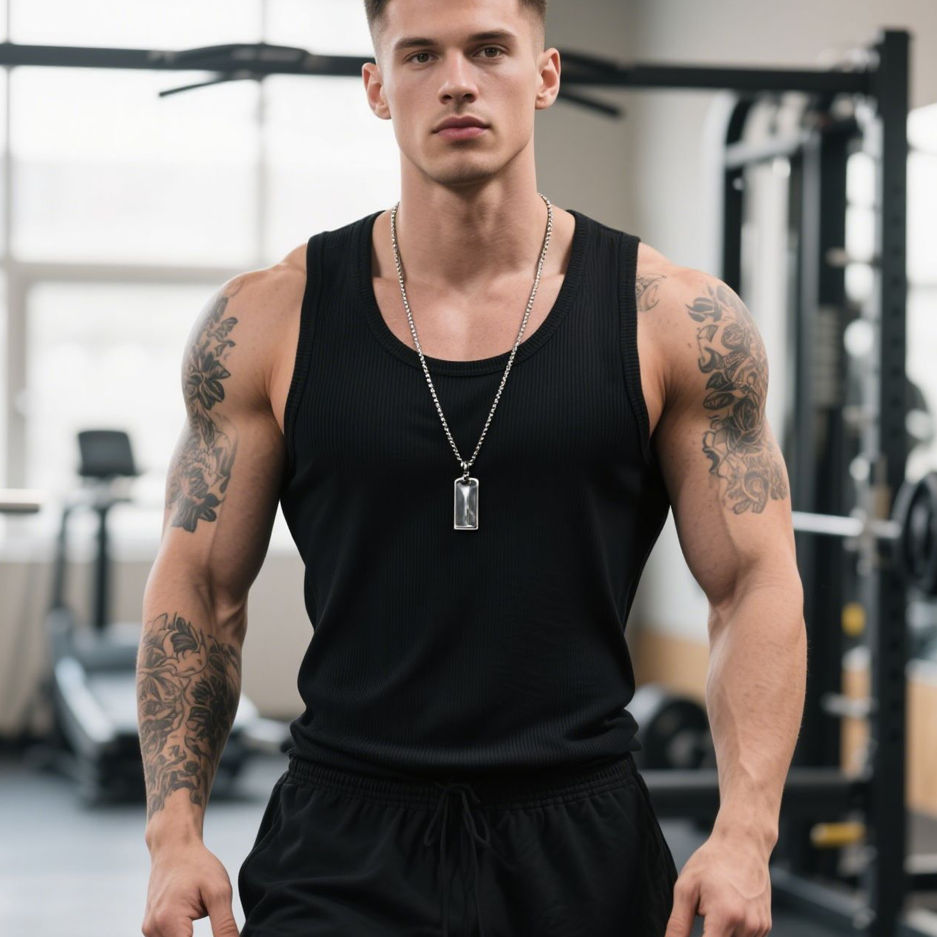 Boxed Vintage Solid Color Cotton Fitness Vest Sports Undershirt