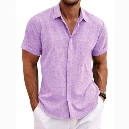 Men's Linen Shirt Short Sleeve Casual Shirt