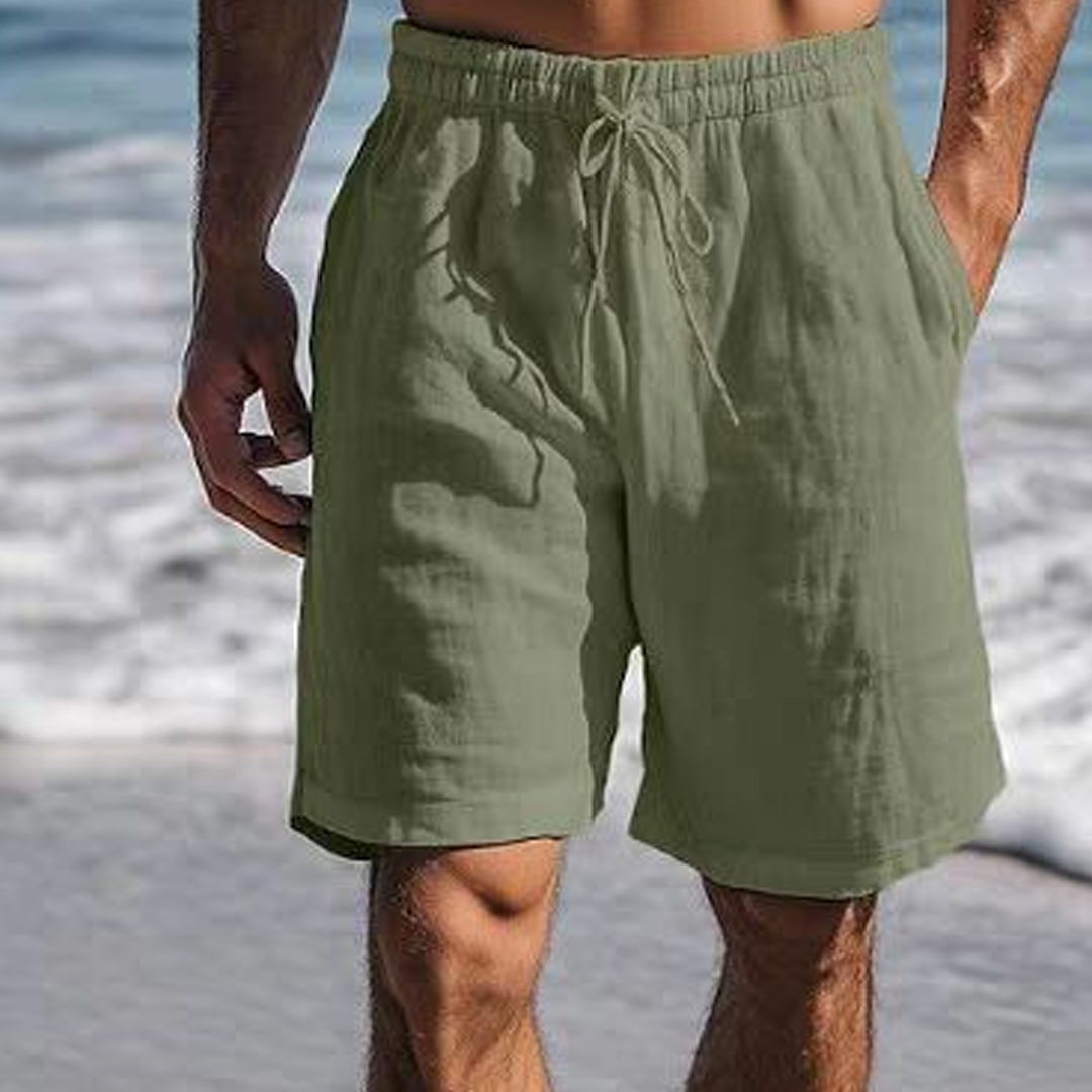 Men's Cotton And Linen Work Shorts, Loose And Casual Shorts For Outdoor Sports Wear
