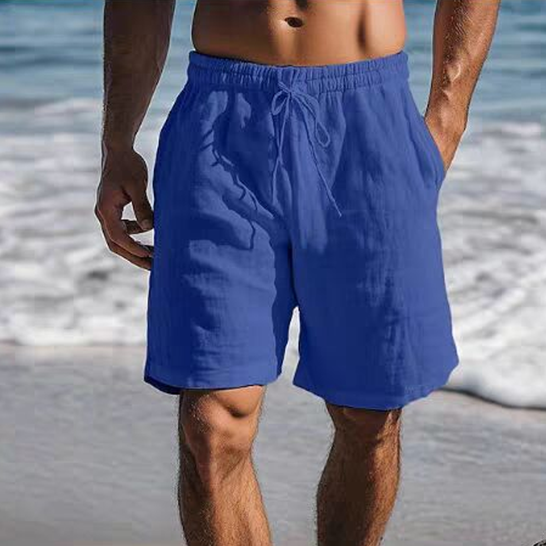 Men's Cotton And Linen Work Shorts, Loose And Casual Shorts For Outdoo