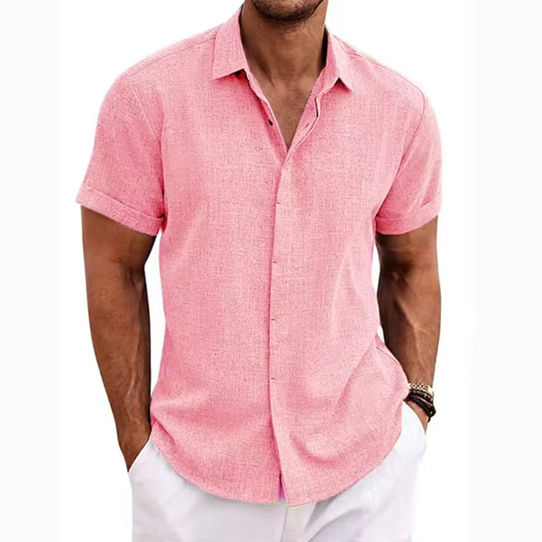 Men's Linen Shirt Short Sleeve Casual Shirt
