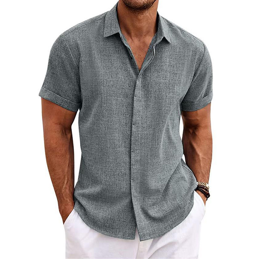 Men's Linen Shirt Short Sleeve Casual Shirt