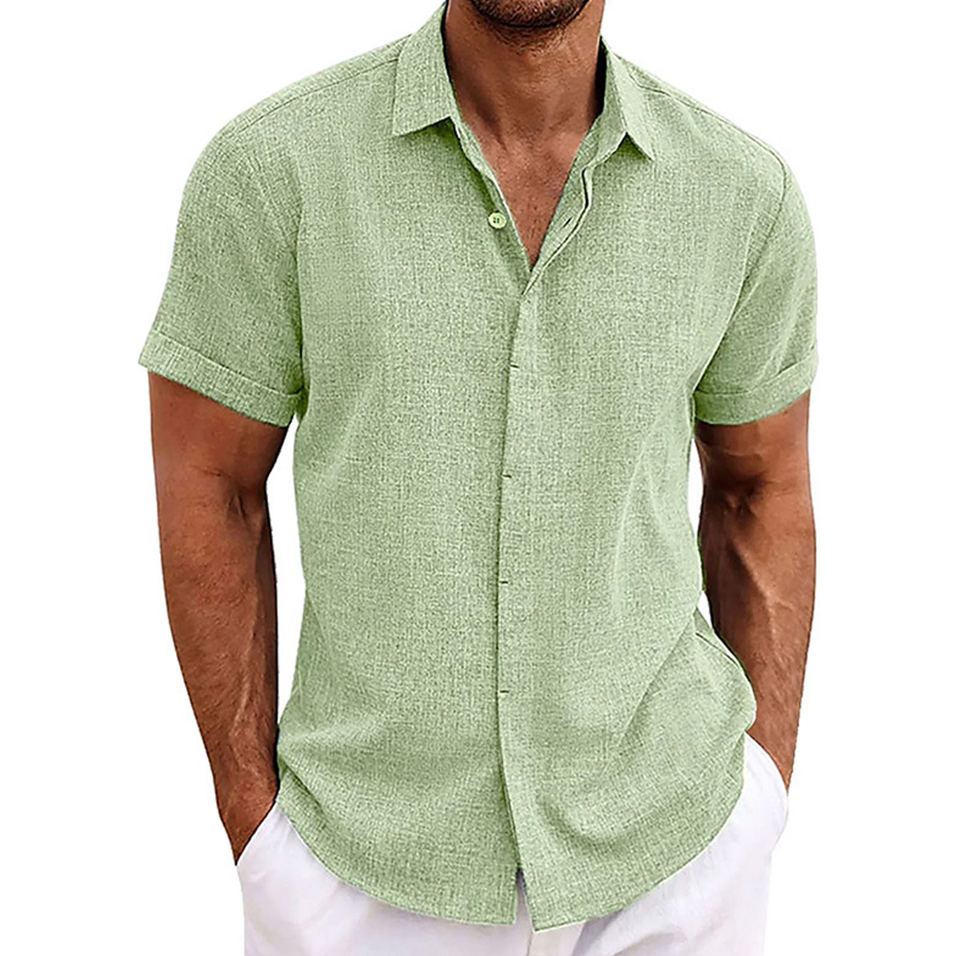 Men's Linen Shirt Short Sleeve Casual Shirt
