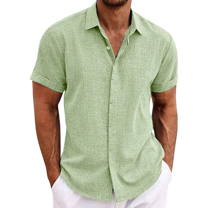 Men's Linen Shirt Short Sleeve Casual Shirt